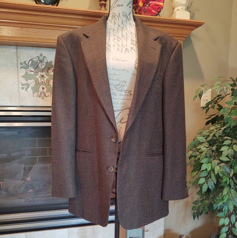 Oscar de la Renta Wool Sports Coat 42 R - Picture 2 of 15